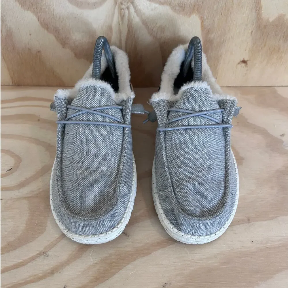 Hey Dude - Wendy Funk Wool - Moccasin - Gray - Women's - W7 - 40469-030